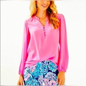 Lily Pulitzer 100% silk Lana Ray top NWT